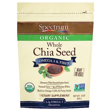 Spectrum Essentials Organic Chia Seeds - Nutrient-Rich Superfood for Everyday Use