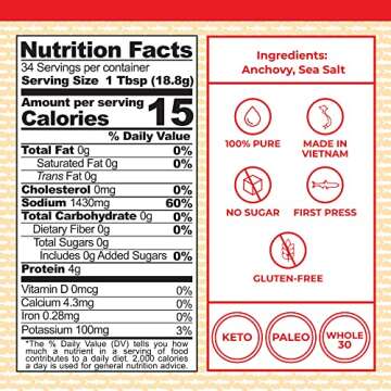 Red Boat Fish Sauce | Premium 40°N Fish Sauce made with just 2 ingredients in Vietnam | Keto, Paleo...