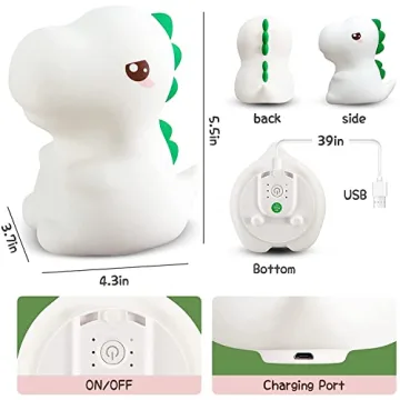 Dinosaur Night Light for Kids with Color Changing