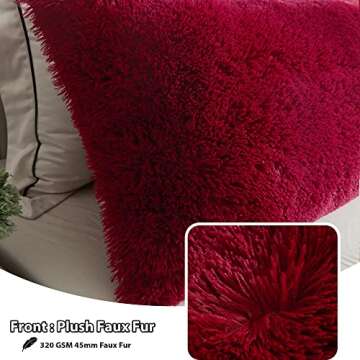 LIFEREVO Faux Fur Body Pillow Cover - Luxurious & Soft