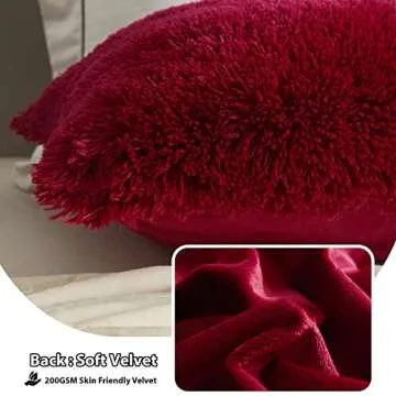 LIFEREVO Faux Fur Body Pillow Cover - Luxurious & Soft