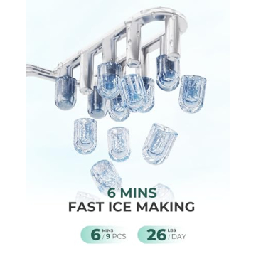 Portable Ice Maker - Quick & Self-Cleaning for Home