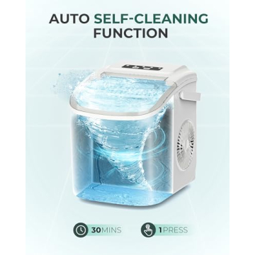 Portable Ice Maker - Quick & Self-Cleaning for Home
