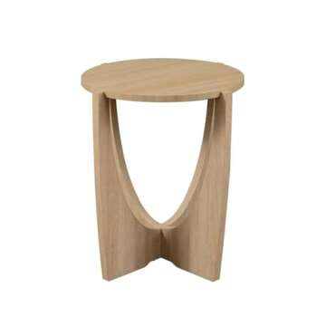Walker Edison Collin Floating Round Side Table - Modern Design