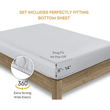 Sleep Mantra Organic Cotton Queen Bed Sheet Set - Eco-Friendly Comfort