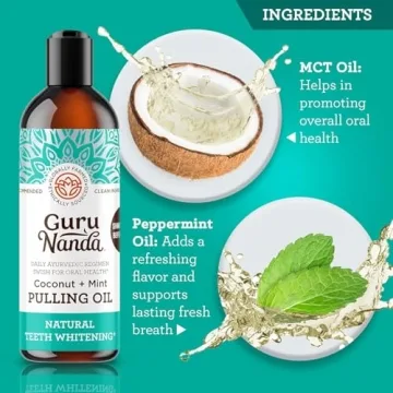 GuruNanda Whitening Pulling Oil for Natural Teeth Whitening