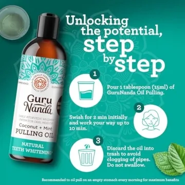 GuruNanda Whitening Pulling Oil for Natural Teeth Whitening