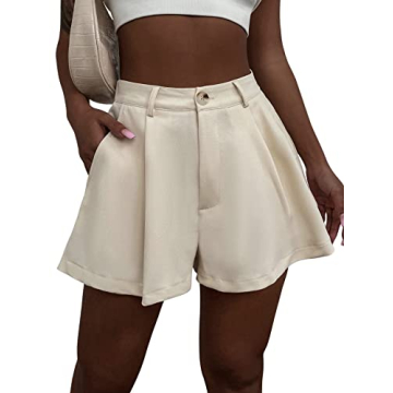 Chic Floerns High Waisted Pleated Shorts for Summer Fun