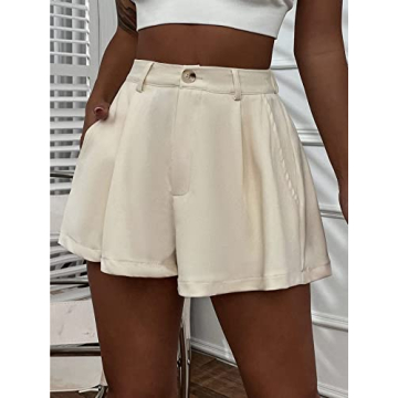 Chic Floerns High Waisted Pleated Shorts for Summer Fun