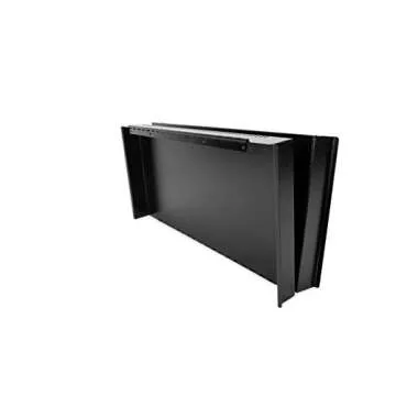 Camco Camper/RV Stove Top Cover | Features Hinged Design for Easy Access to Front Burners & Fits Most 3 or 4 Burner RV/Boat Stoves | Crafted of 20-Gauge Steel w/Powder-Coated Finish | Black (43554)