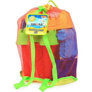 Click N' Play Toddler Beach Toys for Kids 3-10 - 13 Piece Sand Toys Including Sand Bucket, Watering ...