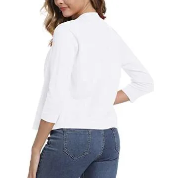 Urban CoCo Women's Elegant 3/4 Sleeve Cardigan for All Occasions