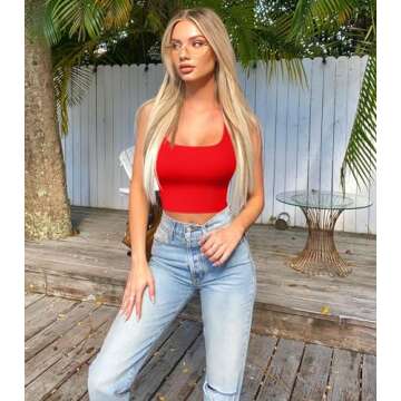 OQQ Women's 3 Piece Ribbed Seamless Tank Tops for All Occasions