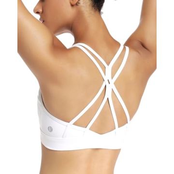 RUNNING GIRL Strappy Sports Bra for Women Stylish Crisscross Design