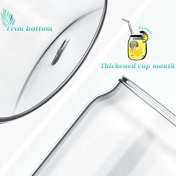 Glass Cups Reusable Beer Glass 16 oz 20 oz Aesthetic Cups Can Shaped Modern Drinking Glasses Classic Can Tumbler Glasses with Glass Reusable Straws Cup Brush Straws Brush for Beer Water(6 Pieces)