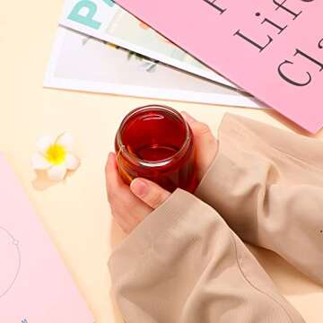 Glass Cups Reusable Beer Glass 16 oz 20 oz Aesthetic Cups Can Shaped Modern Drinking Glasses Classic Can Tumbler Glasses with Glass Reusable Straws Cup Brush Straws Brush for Beer Water(6 Pieces)