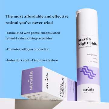 Stratia Night Shift - Age-Defying Night Cream with Encapsulated Retinol - Formulated for All Skin Ty...