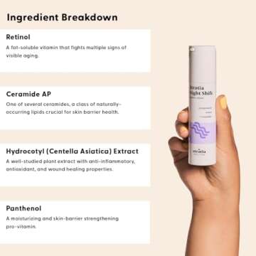 Stratia Night Shift - Age-Defying Night Cream with Encapsulated Retinol - Formulated for All Skin Types, 1.7 Fl Oz