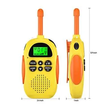 HPROMOT Rechargeable Walkie Talkies for Kids 2 Pack Kids Walkie Talkies, Long Range 22 Channels 2 Way Radio Kids Birthday Toy Gift for 3-12 Year Old Boys Girls Outdoor Adventures Camping Hiking