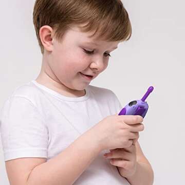 HPROMOT Rechargeable Walkie Talkies for Kids 2 Pack Kids Walkie Talkies, Long Range 22 Channels 2 Way Radio Kids Birthday Toy Gift for 3-12 Year Old Boys Girls Outdoor Adventures Camping Hiking