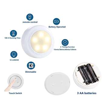 KEFA Battery Operated Light Bulbs with Remote Control