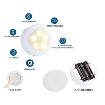 KEFA Battery Operated Light Bulbs with Remote Control
