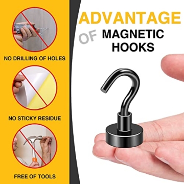 DIYMAG Magnetic Hooks - Heavy Duty 30Lbs for All Needs