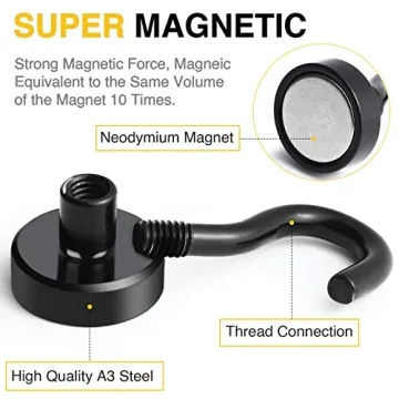 DIYMAG Magnetic Hooks - Heavy Duty 30Lbs for All Needs