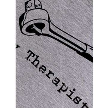 Funny My Therapist Auto Racing Mechanic T-Shirt