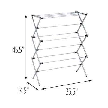 Honey-Can-Do Oversize Collapsible Clothes Drying Rack DRY-09066 Silver, 50 lbs