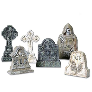Department 56 Village Tombstone Set - Miniature Halloween Decor