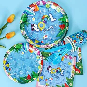 Atonofun Pool Party Supplies for 24 Guests