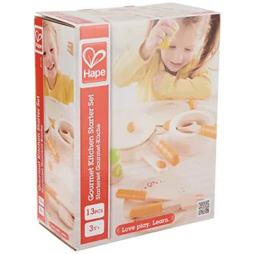 Hape Gourmet Wooden Play Kitchen Set 13 PCs Cookware
