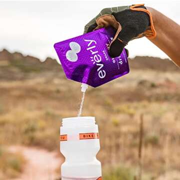 Everly Grape Energy - Natural Energy Drink Mix Powder, Sugar Free, Natural Sweeteners, Organic Caffeine, Keto Diet, Water Flavoring & Enhancer - Pouch, 20 Servings