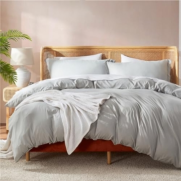 Nestl Light Grey King Duvet Cover Soft and Stylish