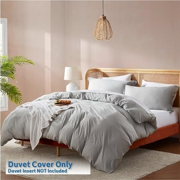 Nestl Light Grey King Duvet Cover Soft and Stylish