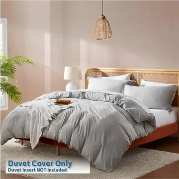 Nestl Light Grey King Duvet Cover Soft and Stylish