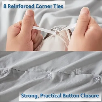 Nestl Light Grey King Duvet Cover Soft and Stylish