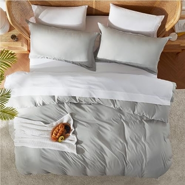 Nestl Light Grey King Duvet Cover Soft and Stylish