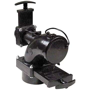 Valterra T68 Heel Inlet Rotating Valve - 3" Hub x 1-1/2" Hub x 3" Bayonet Cap,Black