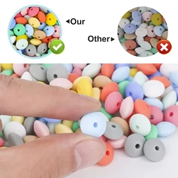 120 Silicone Abacus Beads - Ideal for DIY Jewelry Making