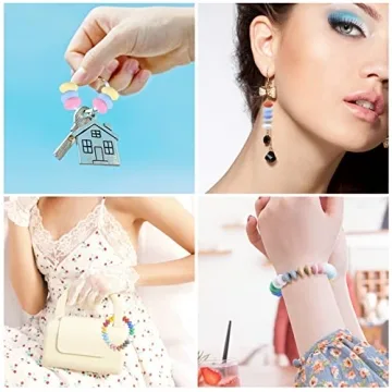 120 Silicone Abacus Beads - Ideal for DIY Jewelry Making