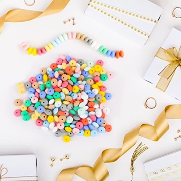 120 Silicone Abacus Beads - Ideal for DIY Jewelry Making