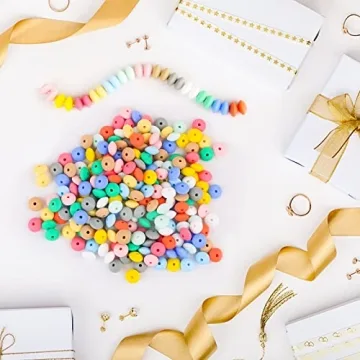 120 Silicone Abacus Beads - Ideal for DIY Jewelry Making