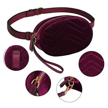 Chic Geestock Velvet Fanny Pack for Women - Stylish & Functional