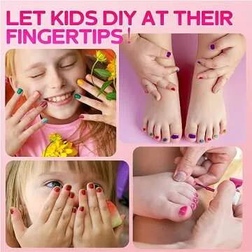 TOMICCA Non-Toxic Kids Nail Polish Set 10 Colors
