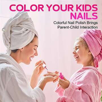 TOMICCA Non-Toxic Kids Nail Polish Set 10 Colors