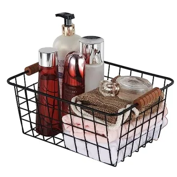 JUNCHU CHERRY 4-Pack Wire Baskets - Stylish Storage Solution
