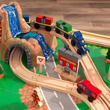 KidKraft Adventure Town Railway Train Set for Children
