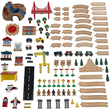 KidKraft Adventure Town Railway Train Set for Children